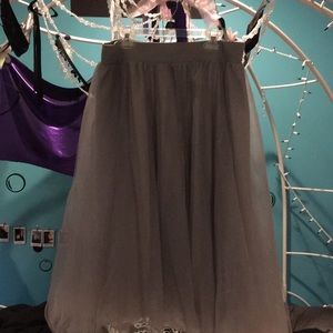 Grey tea length tutu skirt nwot